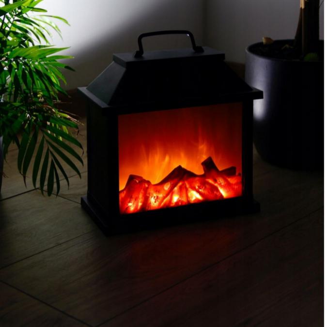 Декоративен LED фенер - камина