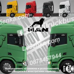 MAN стикери за кабина на влекач