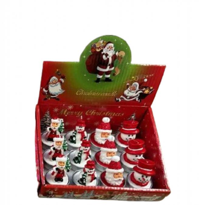 12 Коледни ароматни чаени свещи в кутия