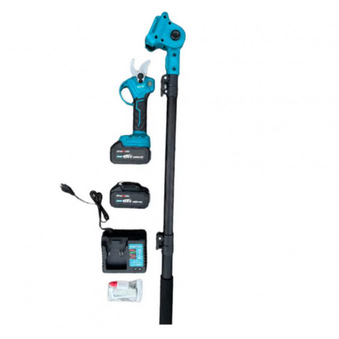 Акумулаторна лозарска ножица Kraftroyal 36V 8Ah с телескопичен прът до