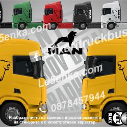 MAN стикери за кабина на влекач