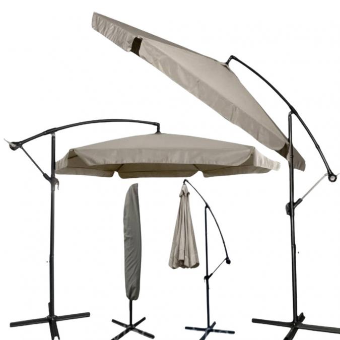 Голям градински чадър със странична стойка,  350 см, UV защита, Водоу