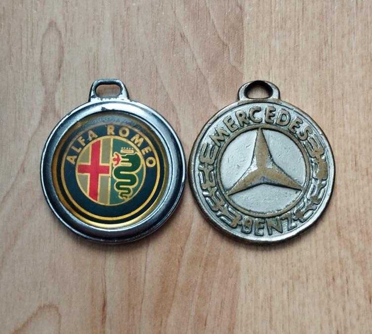 Mercedes Benz и Alfa Romeo - ретро ключодържатели от 80-те г.