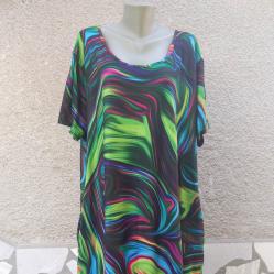 5XL Нова дълга цветна рокля