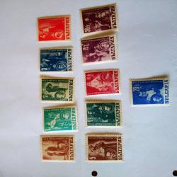 Серия от 11 пощенски марки от България 1947 г.