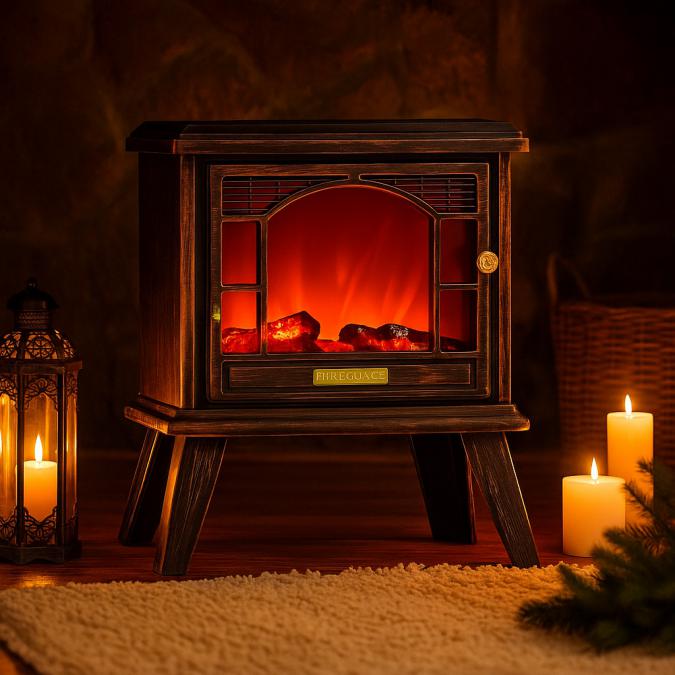 Ретро камина с ефект на пламък  уют и атмосфера навсякъде