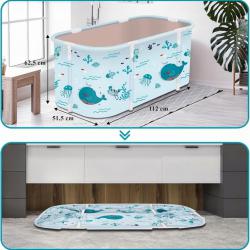 Сгъваема преносима вана XXL с възглавница и топлоизолация  Комфорт и