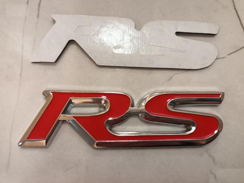 Емблема RS, надпис RS, лепенка за кола RS, алуминиева лепенка RS