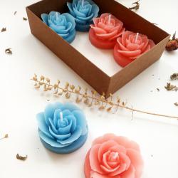 Комплект от 6 ароматни чаени свещички розички, за дома