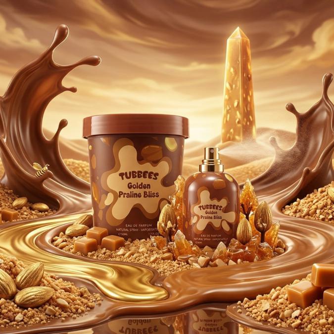 Детски парфюм Tubbees Golden Praline Bliss - с нотки на пралина, карам