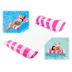 Надуваем шезлонг с водна мрежа 120x70 см  Розов, комфорт и охлаждане