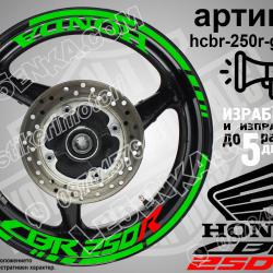 Honda CBR 250r Green надписи и кантове за джанти