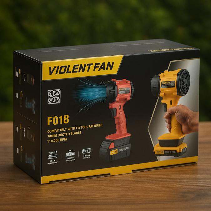 Мощен акумулаторен вентилатор Violent Fan F018  110,000 RPM сила за о