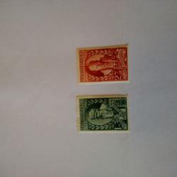 Серия от 2 пощенски марки от България 1940 г.