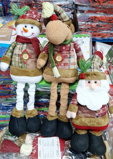 Голяма коледна играчка Елен, Снежен човек или дядо Коледа - разтягаща