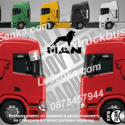 MAN стикери за кабина на влекач