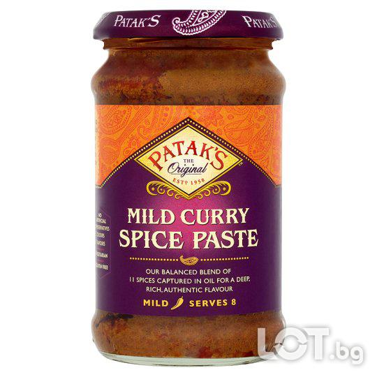 Леко люта Къри паста Индийска 283гр Pataks Mild Curry paste 283g