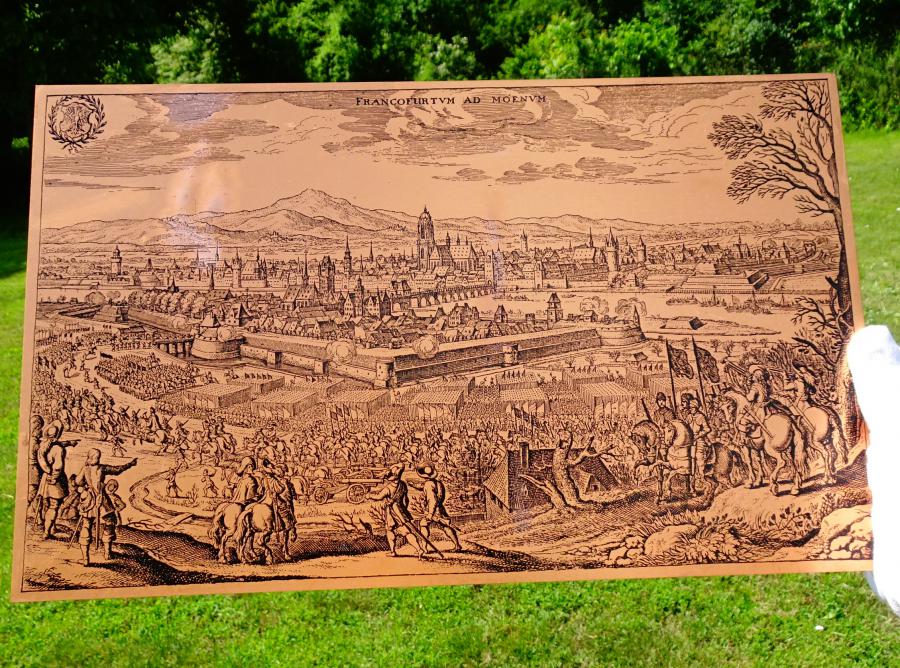 Медна картина, гравюра Битка при Франкфурт.