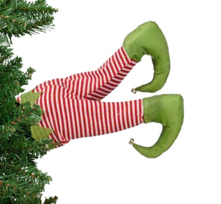 Анимирани крака на елф за коледно дърво  Забавен и уникален празничен