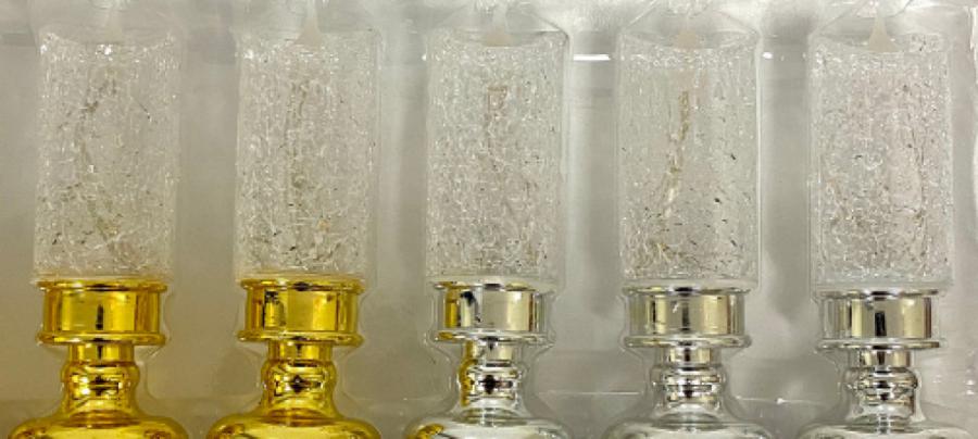 Коледна LED свещ с многоцветни светлини