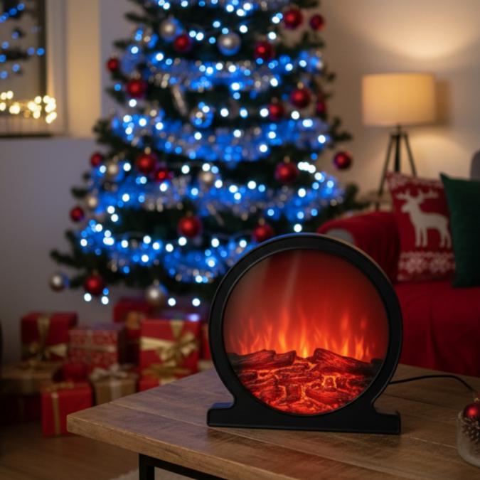 Кръгла декоративна Led камина