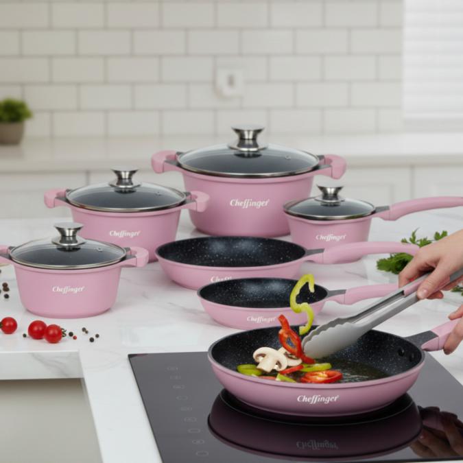 Комплект съдове за готвене Cheffinger от 10 части  тенджери и тигани