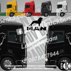 MAN стикери за кабина на влекач