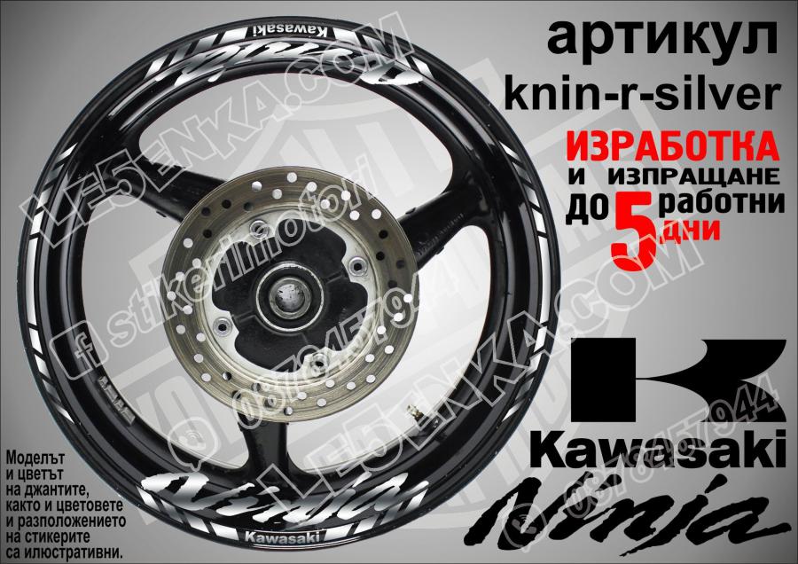 Kawasaki Ninja Silver надписи и кантове за джанти
