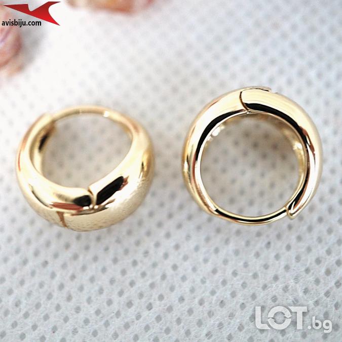 Обеци с 14K златно покритие