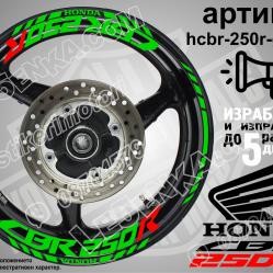 Honda CBR 250r Green надписи и кантове за джанти
