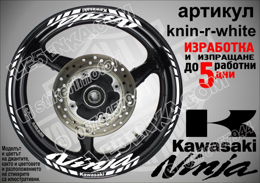 Kawasaki Ninja White надписи и кантове за джанти