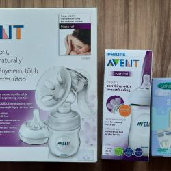 Помпа за кърма Philips Avent подарък шише и торбички за кърма