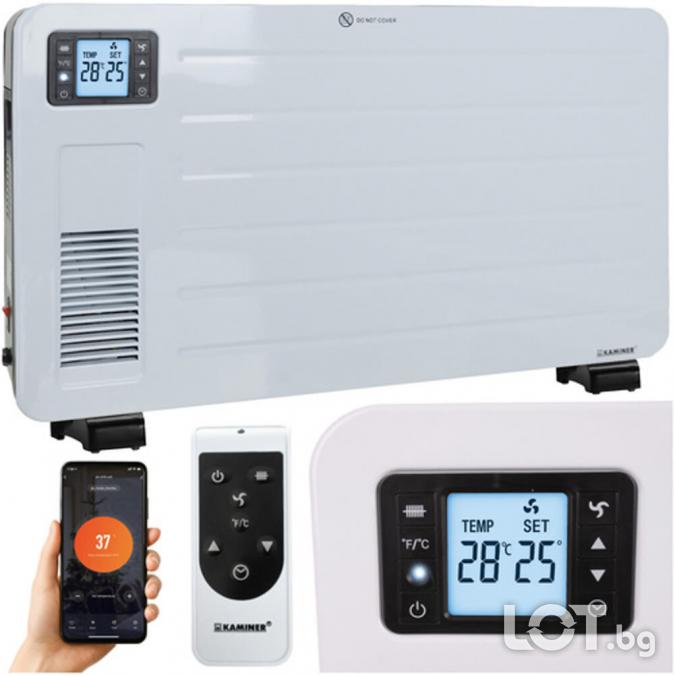Електрически конвектор 2300 W с Wifi управление, LCD дисплей, дистанци