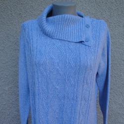 2XL 3XL син пуловер
