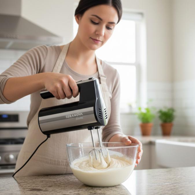 Кухненски миксер Seranova Home  Метални бъркалки, лек и мощен