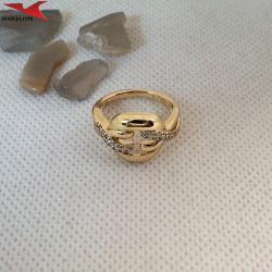 Пръстен с 14К златно покритие и с цирконий