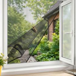 UV Устойчива мрежа против комари за прозорец 150x180 см  Бяла, лесен