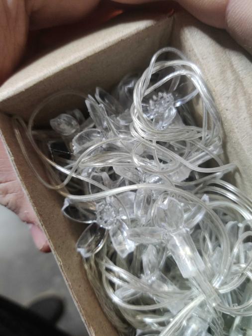 Многоцветни коледни LED лампички с цветя с щепсел - Многоцветни, дълж