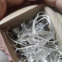 Многоцветни коледни LED лампички с цветя с щепсел - Многоцветни, дълж