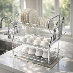 Сушилник за съдове Rosberg R53000o, 3 нива, 43x24x45 см