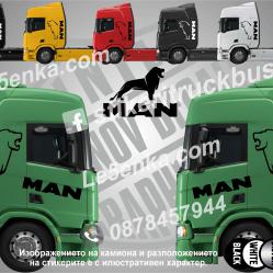 MAN стикери за кабина на влекач