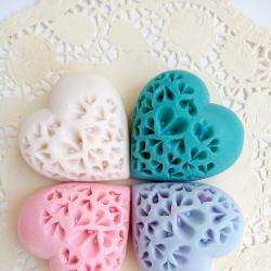 Ароматни глицеринови гравирани сапунчета Сърце