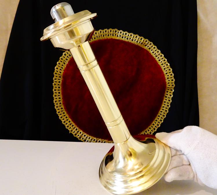 Бронзов свещник с механизъм 26 см., 580 гр.