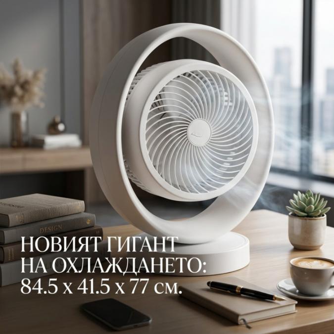 Мощен безшумен вентилатор 35W с двойно въртене и модерен дизайн