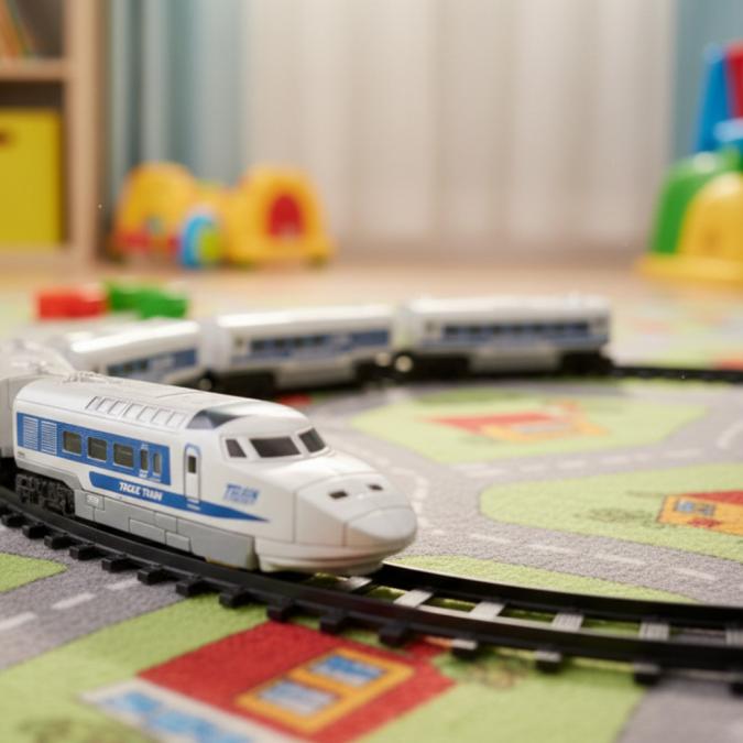 Влакче с релси, звуци и светлини  впечатляващ подарък за Коледа и пра