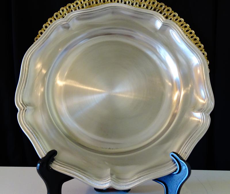 Калаена чиния за стена, гравиране, снимка, 650 гр.