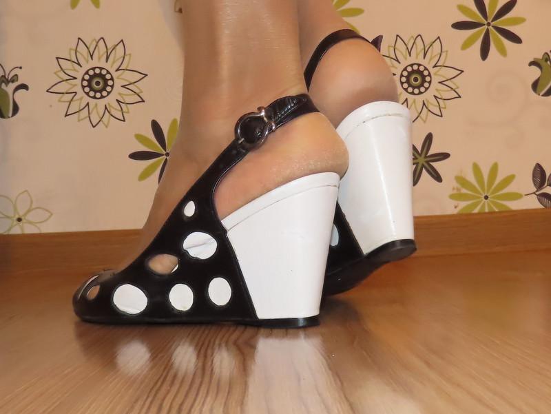 Обувки Nadit & Nadit естественa кожа, черно и бяло, 38 номер