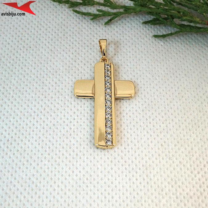Висулка с 14К златно покритие и с цирконий