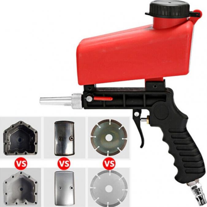Многофункционален пистолет за пясъкоструене  Идеален за премахване на