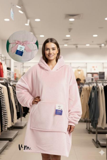 Дебело зимно одеяло с ръкави и качулка top Quality Home Sweet